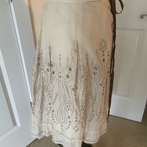 Talbots Eyelet Embroidered Lined Cotton Skirt size 22W